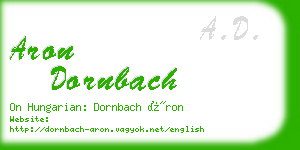 aron dornbach business card